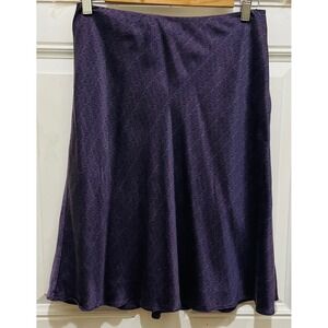 Brooks Brothers Petite Purple Herringbone Skirt‎ A Line Career